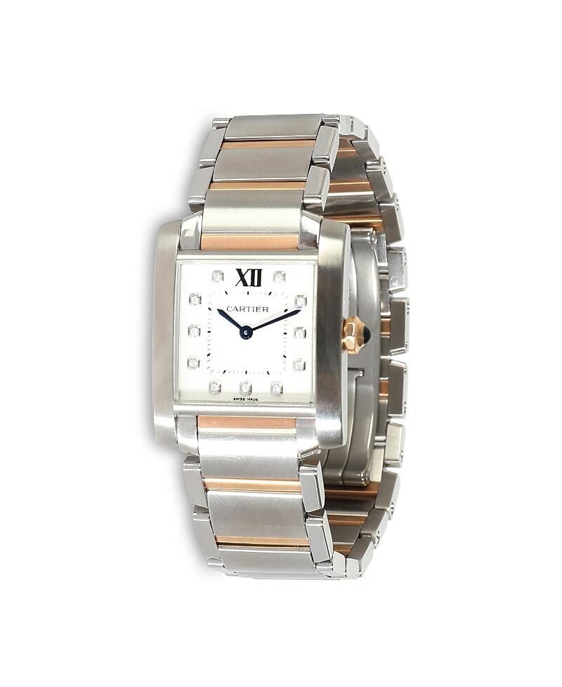 Pre-Owned Cartier Stainless Steel/Rose Gold Tank Francaise de Cartier WE110004 28.30 Cover