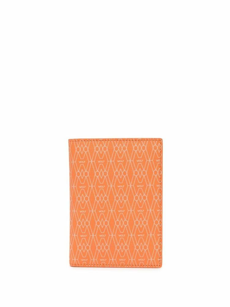 WOLF logo print bi-fold card wallet - Orange Cover