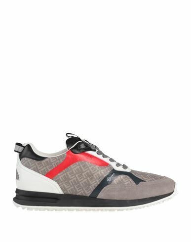 Dunhill Man Sneakers Grey Soft Leather, Textile fibers Cover