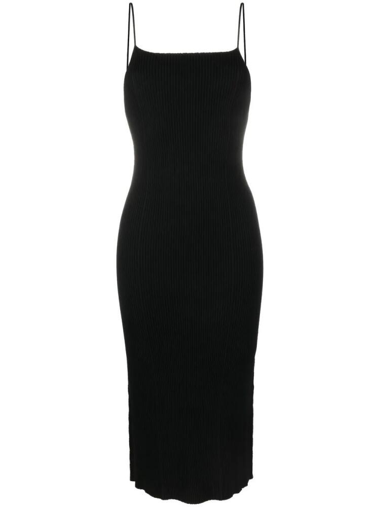 AERON ribbed-knit low-back dress - Black Cover