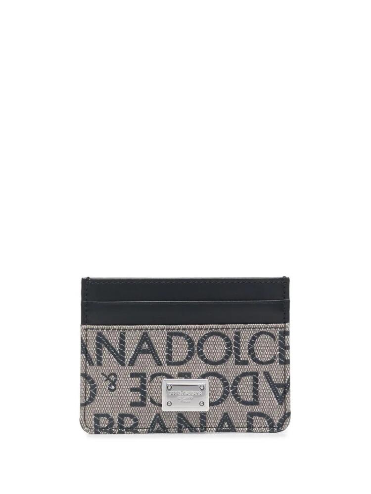 Dolce & Gabbana logo jacquard card holder - Black Cover