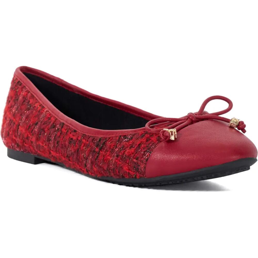 Dune London Hallis Cap Toe Ballet Flat in Red Cover