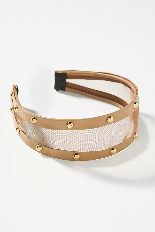 By Anthropologie Sheer Studded Headband Cover