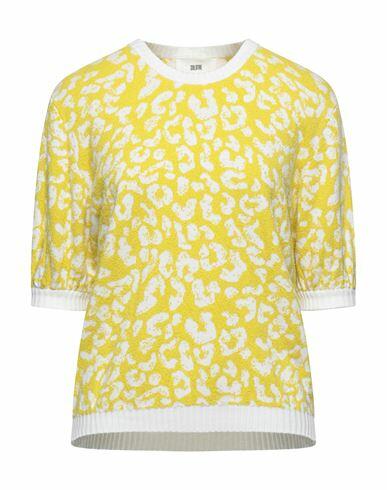 Solotre Woman Sweater Yellow Cotton, Polyamide Cover