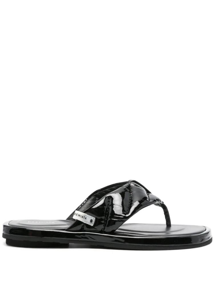 Premiata high-shine-detailing sandals - Black Cover