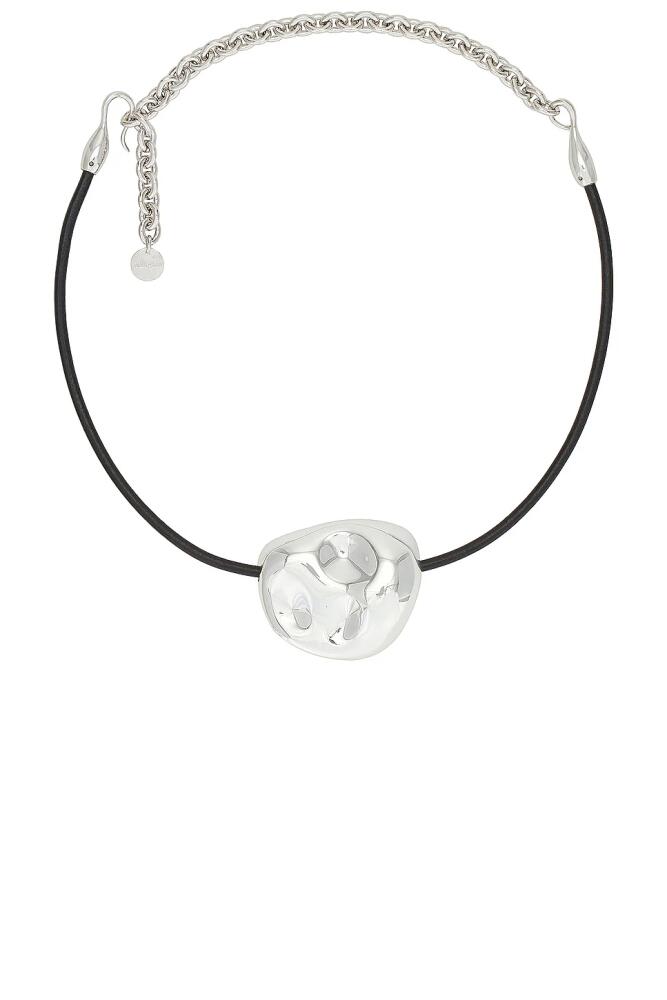 Cult Gaia Cleo Choker Necklace in Metallic Silver Cover