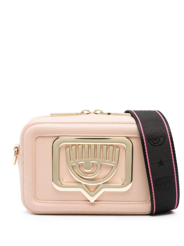 Chiara Ferragni Eyelike-plaque shoulder bag - Neutrals Cover