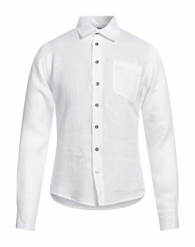 Alpha Studio Man Shirt White Linen Cover