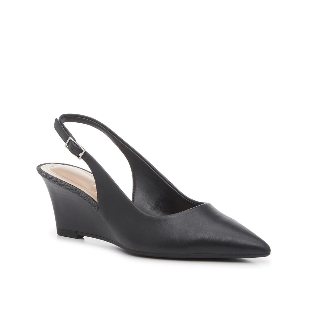 Kelly & Katie Timina Wedge Pump | Women's | Black Synthetic Cover