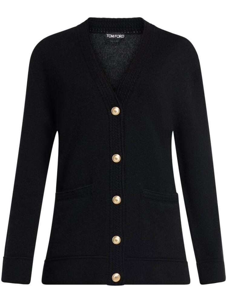 TOM FORD B-neck cashmere cardigan - Black Cover