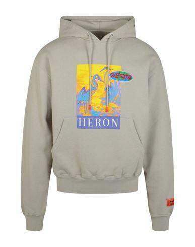 Heron Preston Logo Kk22 Hoodie Man Sweatshirt Grey Cotton Cover