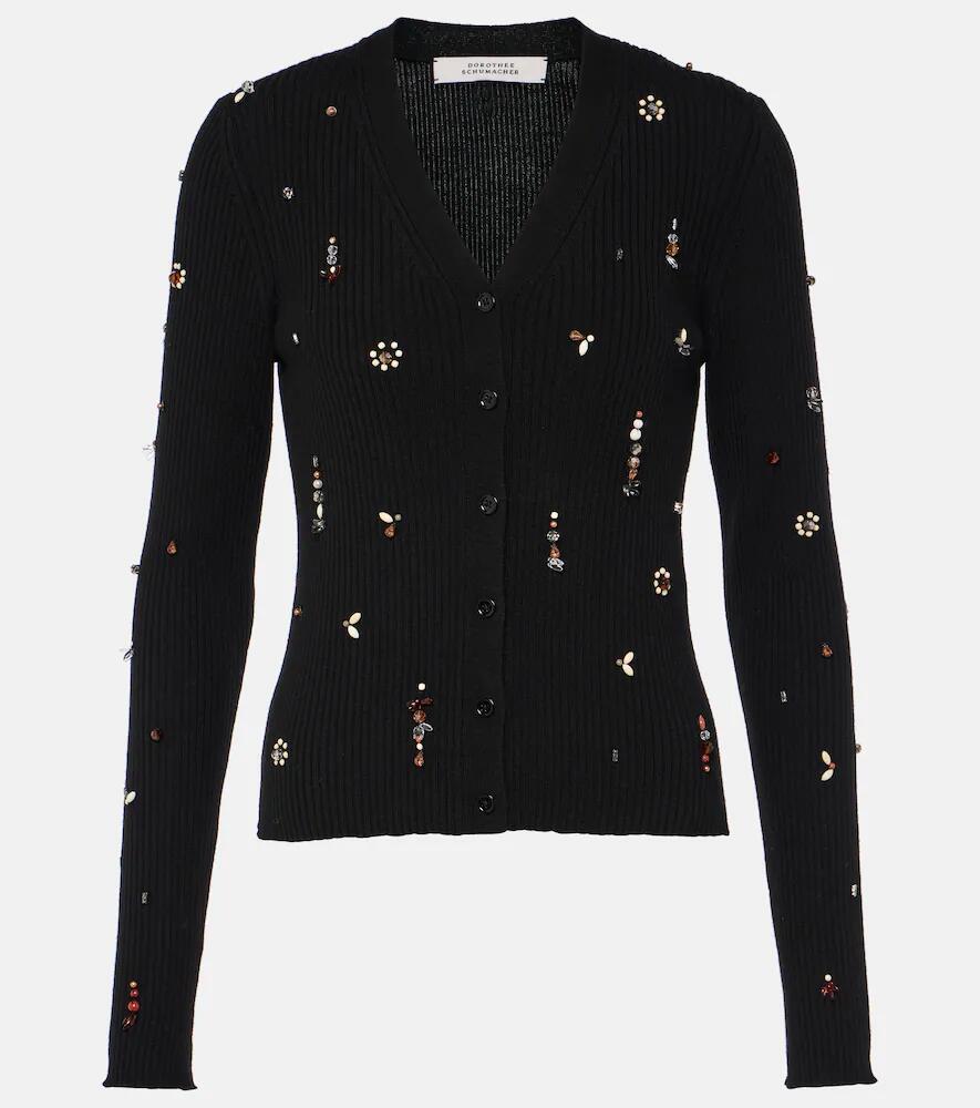 Dorothee Schumacher Embellished Merino embellished wool cardigan Cover