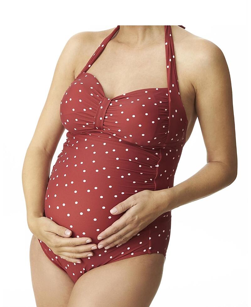 Pez D'Or Retro Polka Dot Printed Maternity Swimsuit Cover