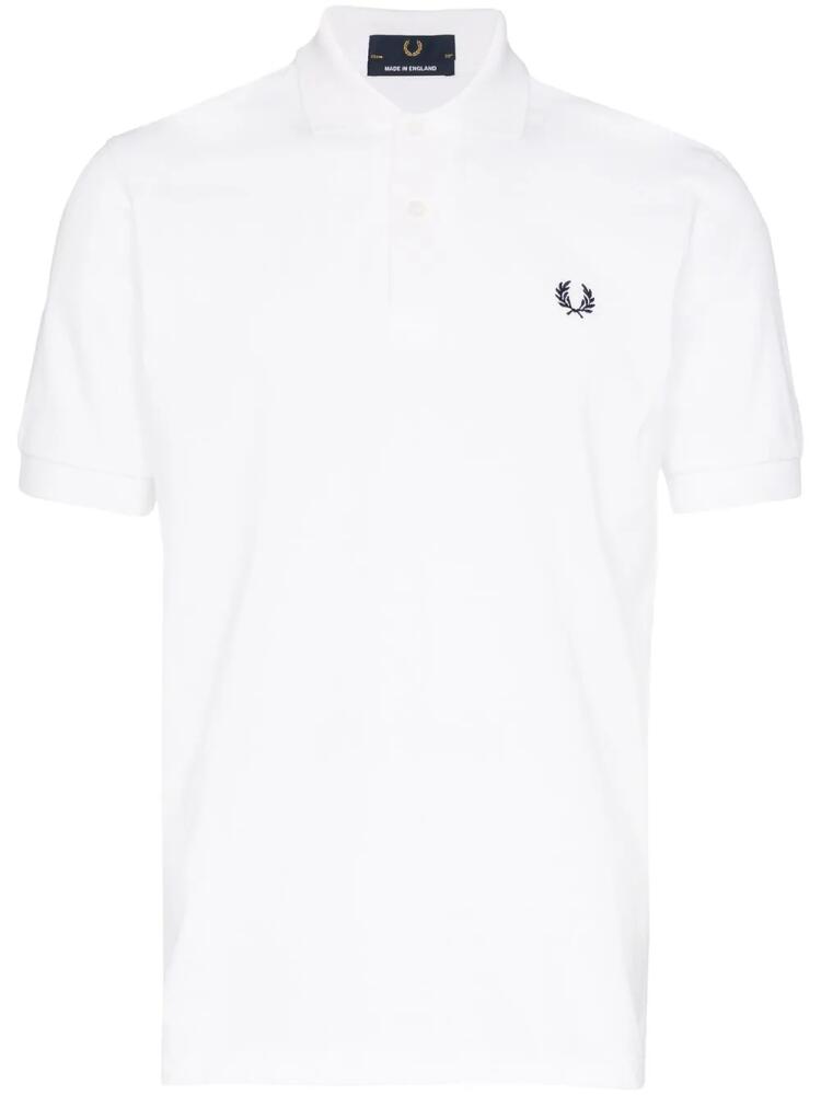 Fred Perry logo-embroidered polo shirt - White Cover