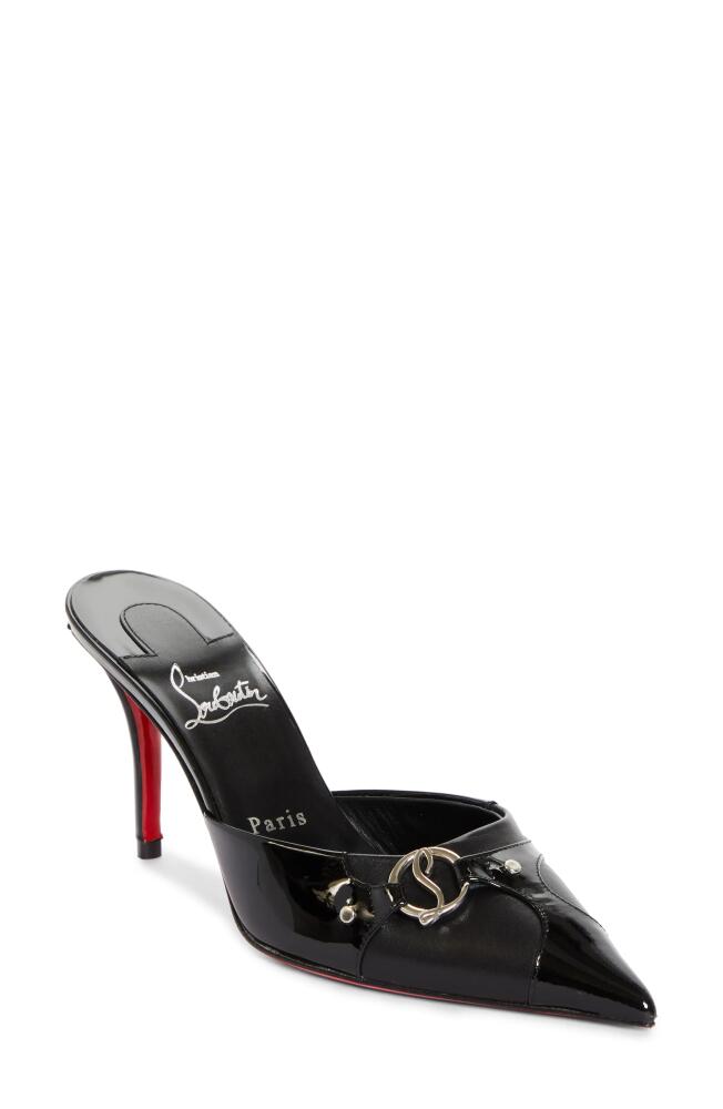 Christian Louboutin CL in the '90s Pointed Toe Mule in Black/Black Cover