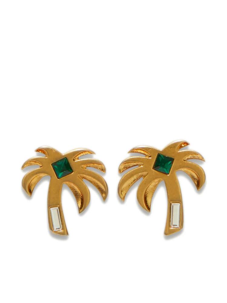 Palm Angels Palm gem-embellished earrings - Gold Cover