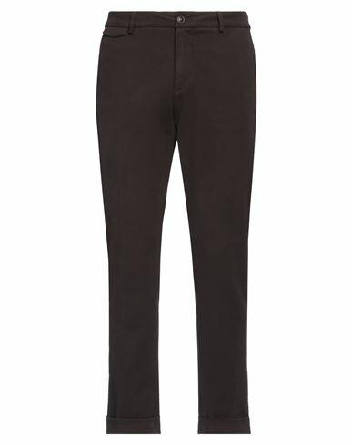 Teleria Zed Man Pants Dark brown Cotton, Elastane Cover