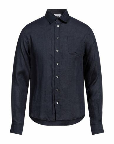 Alpha Studio Man Shirt Midnight blue Linen Cover