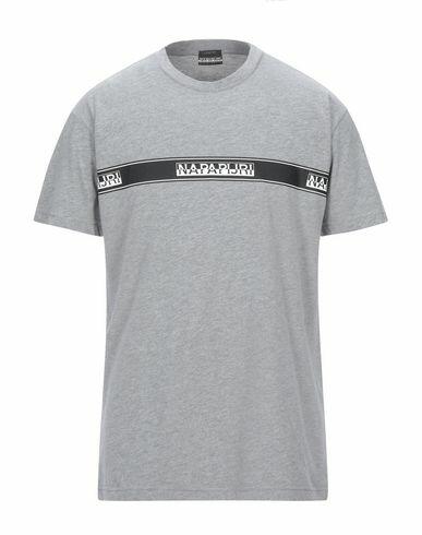 Napapijri Man T-shirt Light grey Cotton, Polyester Cover