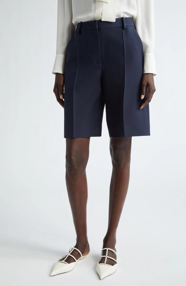 Valentino Garavani Tailored Crepe Couture Bermuda Shorts in Navy Cover