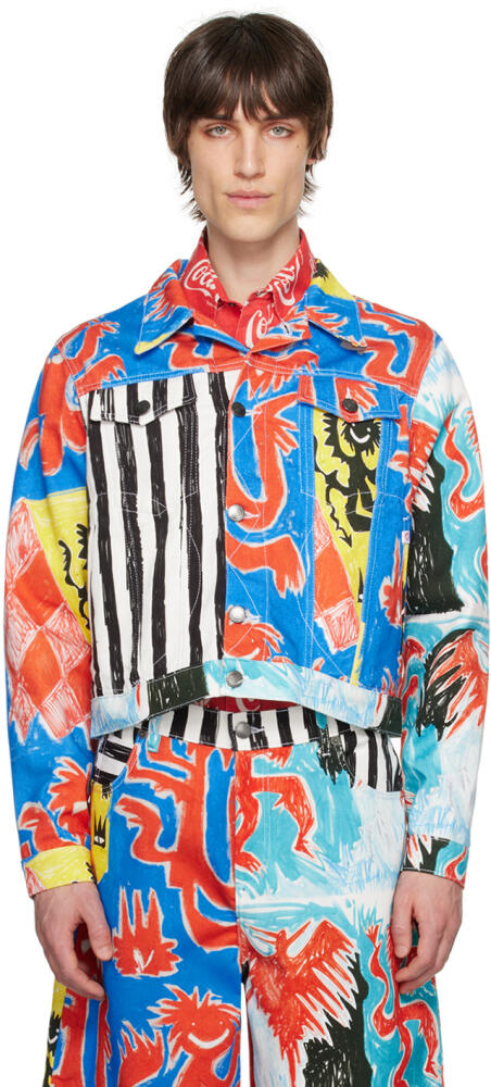 Charles Jeffrey LOVERBOY Multicolor Art Denim Jacket Cover