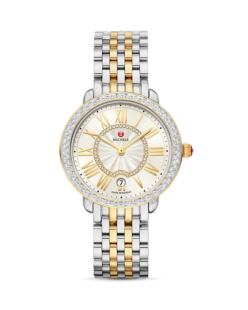 Michele Serein Mid Stainless Steel Diamond Watch, 36mm Cover