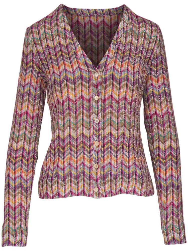 Missoni zigzag sequined cardigan - Pink Cover