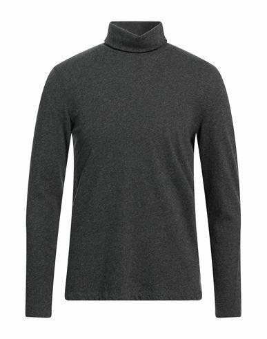 Majestic Filatures Man Turtleneck Steel grey Cotton, Cashmere Cover