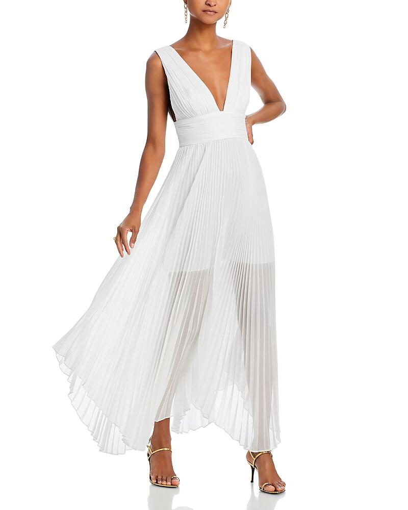 Alice and Olivia Adrianna Pleated Maxi Dress Cover