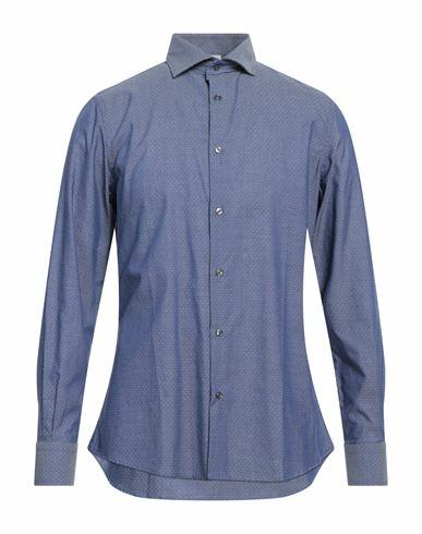 Primo Emporio Man Shirt Slate blue Cotton Cover