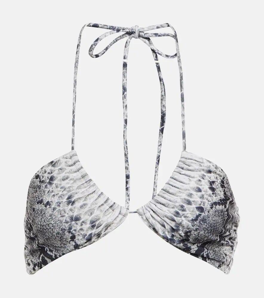 Norma Kamali Jason printed bandeau bikini top Cover