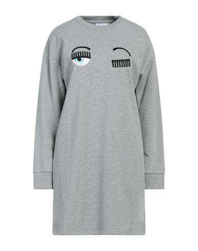 Chiara Ferragni Woman Mini dress Light grey Cotton Cover