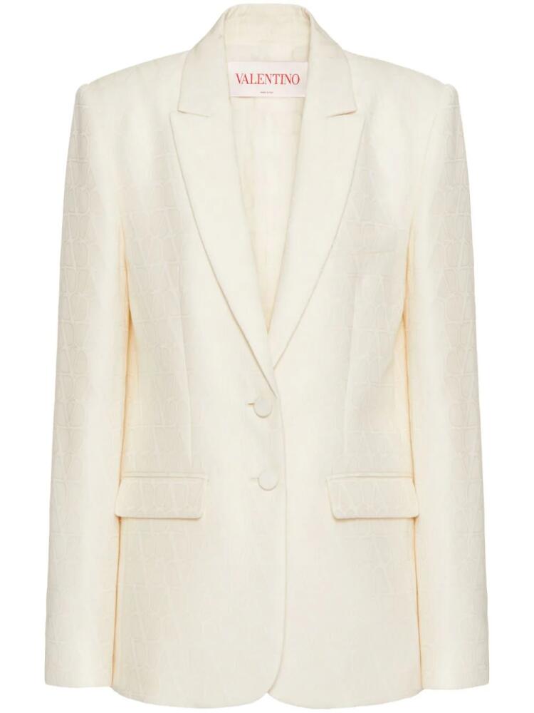 Valentino Garavani Toile Iconographe single-breasted blazer - Neutrals Cover