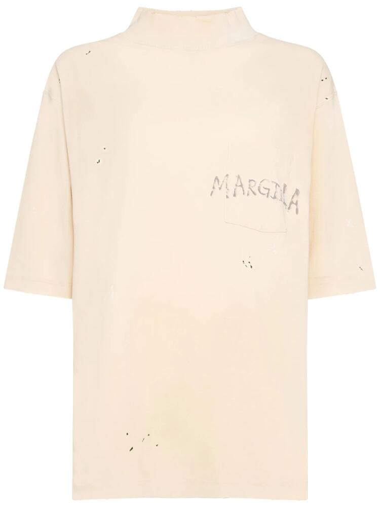 MAISON MARGIELA Cotton Jersey Logo T-shirt Cover