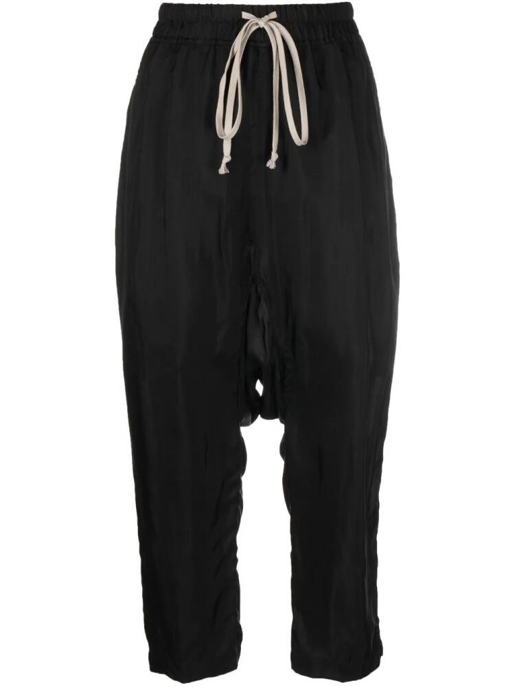 Rick Owens cropped drawstring palazzo trousers - Black Cover