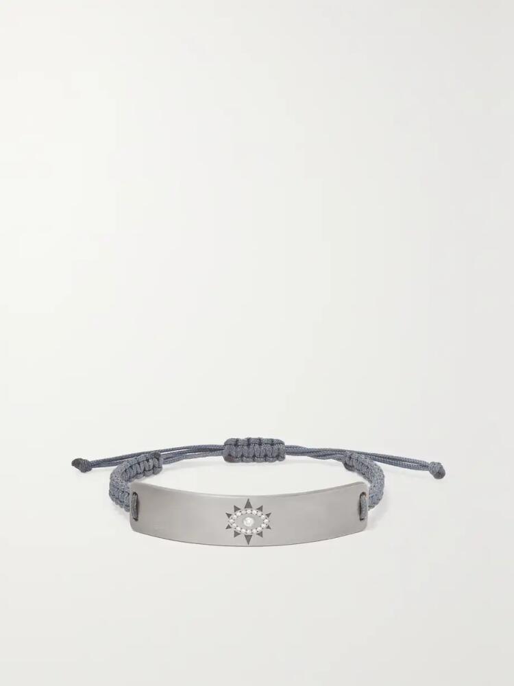 Diane Kordas - Evil Eye Titanium, Cord And Diamond Bracelet - Blue Cover