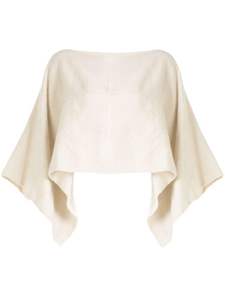 VOZ Solid knit cropped top - White Cover