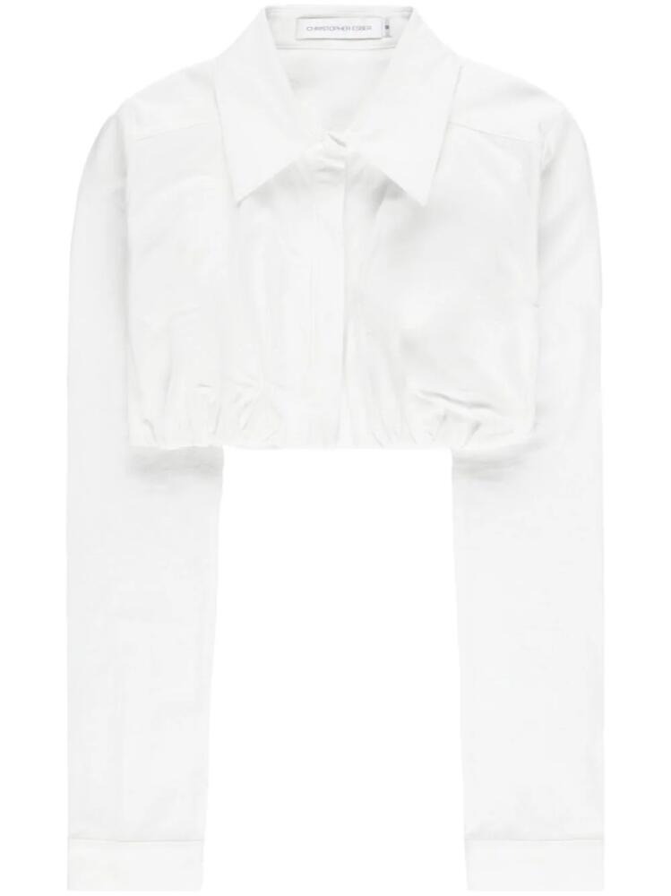 Christopher Esber built-in bra cotton shirt - White Cover