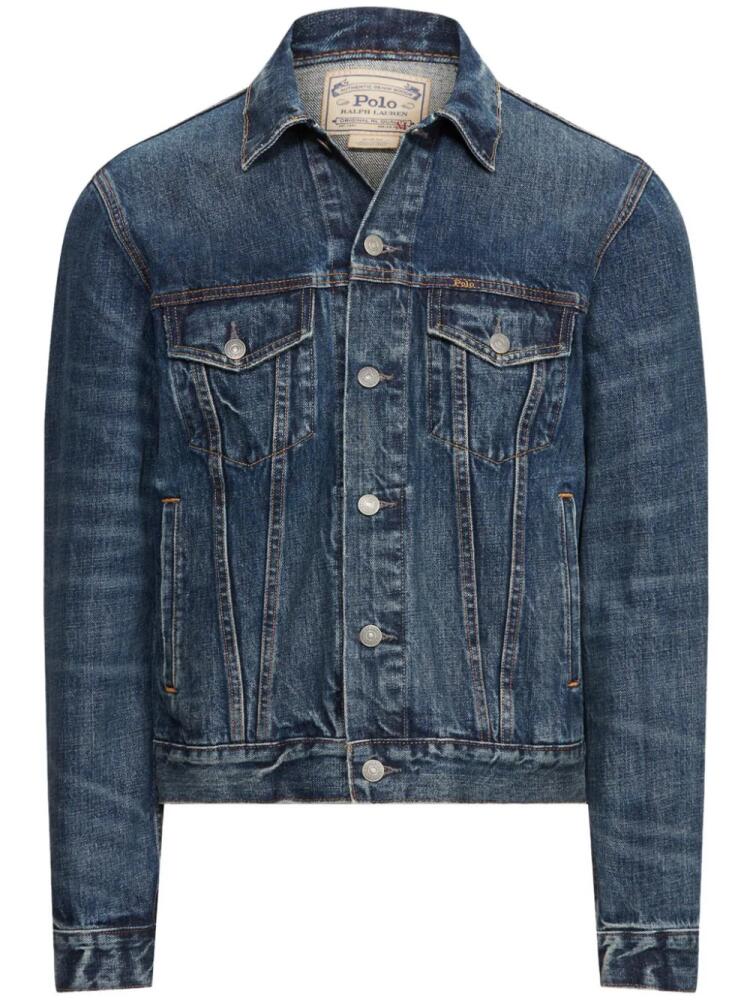 Polo Ralph Lauren classic-collar cotton denim jacket - Blue Cover