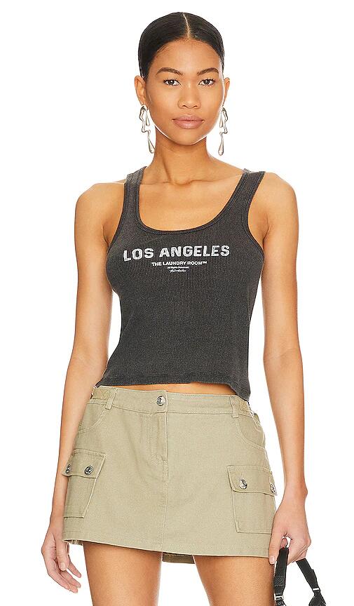 The Laundry Room Los Angeles Rib Tank in Black Cover