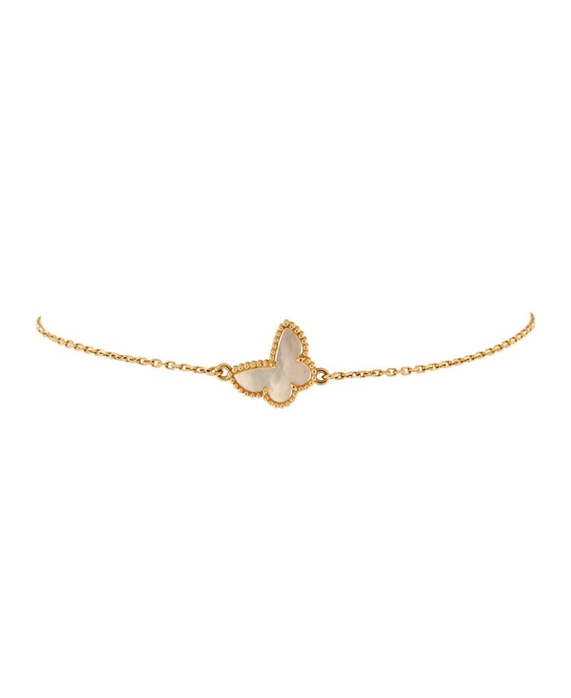 Pre-Owned Van Cleef & Arpels Sweet Alhambra Butterfly Bracelet 18K Gold and Mother of Pearl Cover