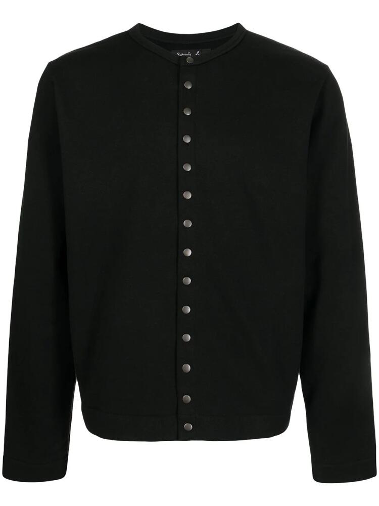 agnès b. press-stud cotton cardigan - Black Cover