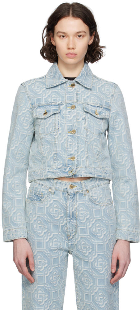 Casablanca Blue Button Denim Jacket Cover