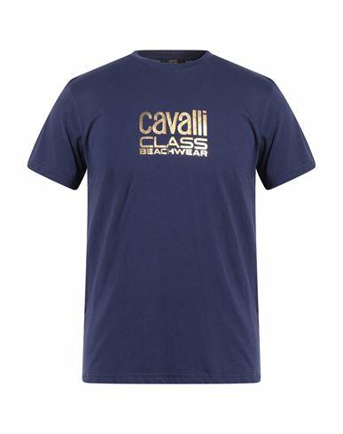 Cavalli Class Man T-shirt Blue Cotton Cover