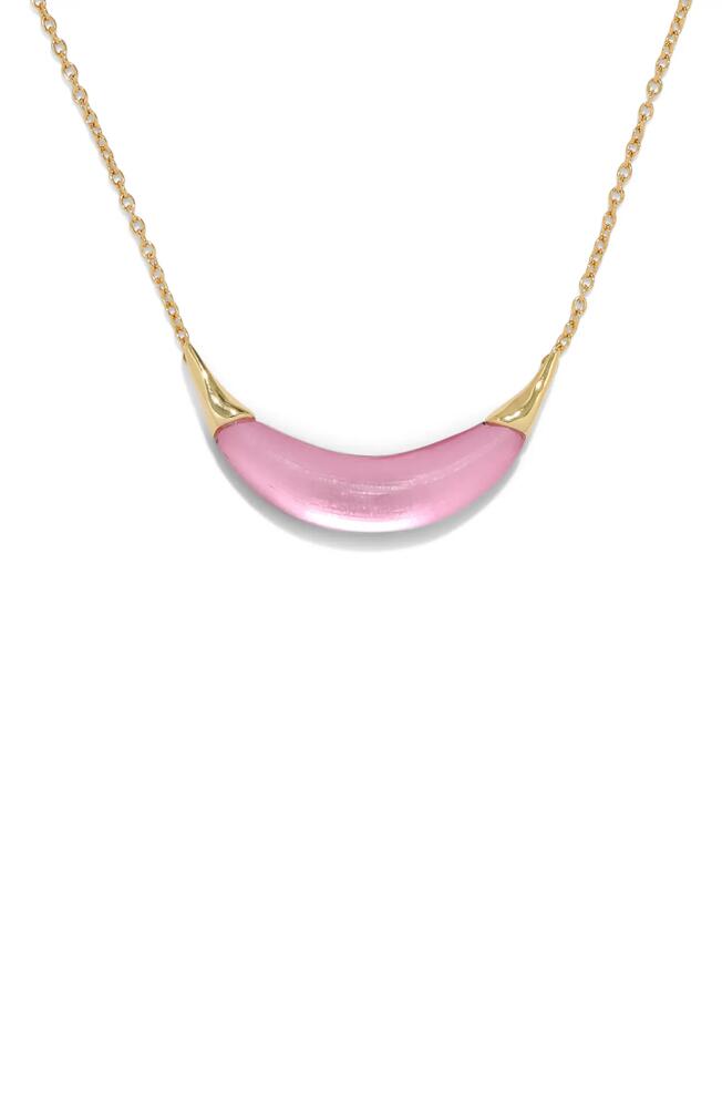 Alexis Bittar Lucite® Crescent Pendant Necklace in Candy Pink Cover