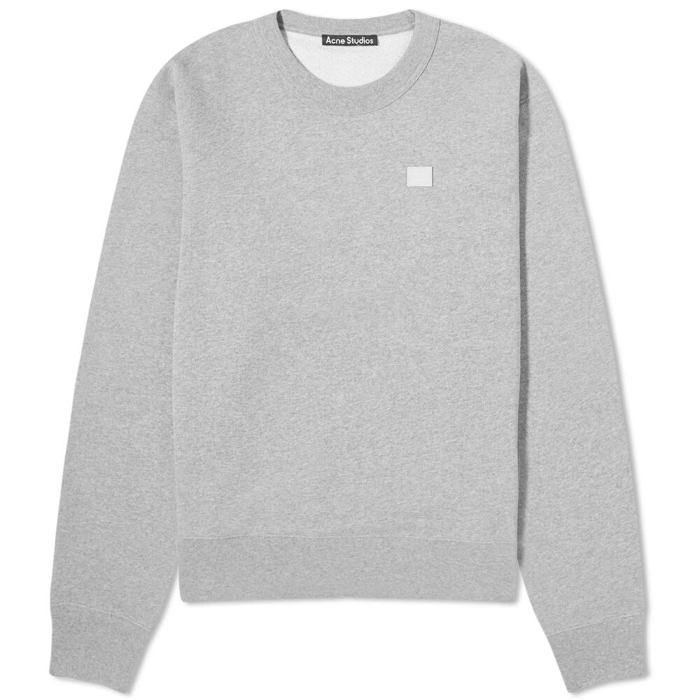 Acne Studios Fairah Face Crew Sweat in Light Grey Melange Cover