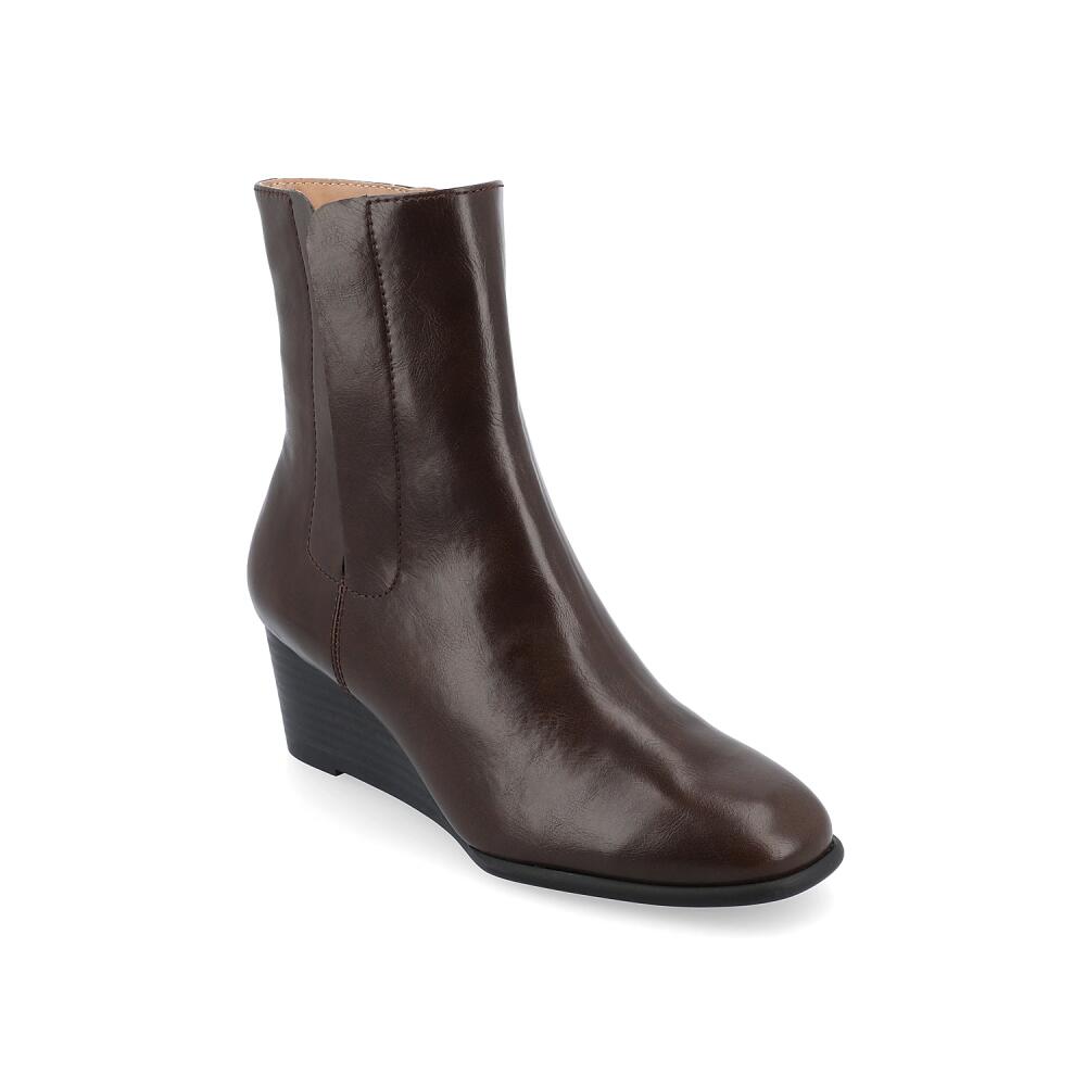 Journee Collection Kylo Wedge Bootie | Women's | Dark Brown Cover