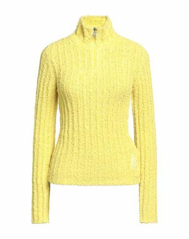 1 Moncler Jw Anderson Woman Turtleneck Yellow Cotton, Polyamide, Wool Cover