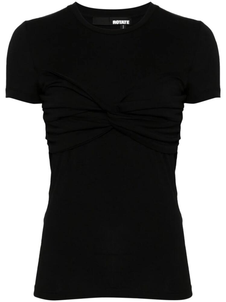 ROTATE BIRGER CHRISTENSEN knot-detailed T-shirt - Black Cover