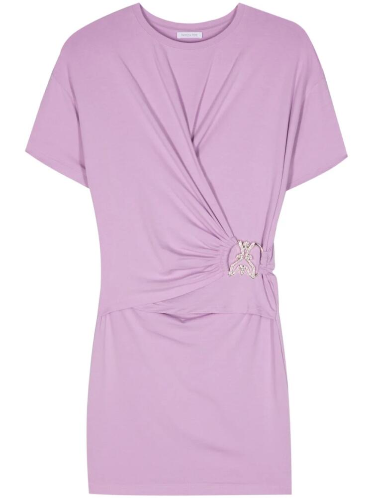 Patrizia Pepe logo-buckle mini dress - Purple Cover